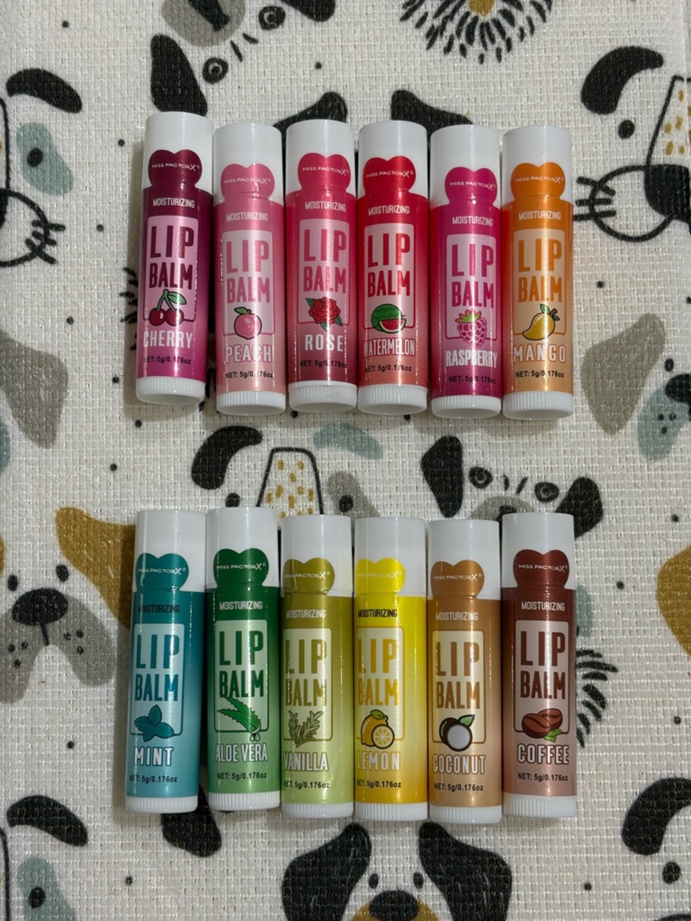 Set of 12 moisturizing lip balms!!